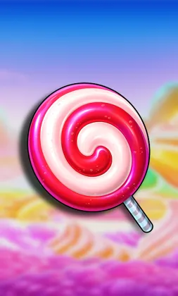 Slot-Cover mit rosa Lolli